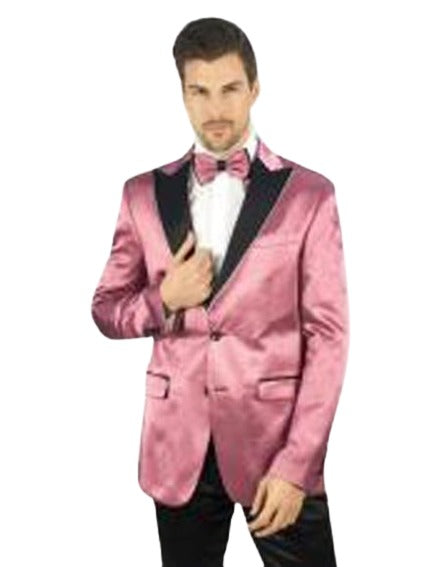 Velour Men's blazer Jacket Men's Velvet Sport Coat Two Button Tuxedo Black Trim Navy by mensusain