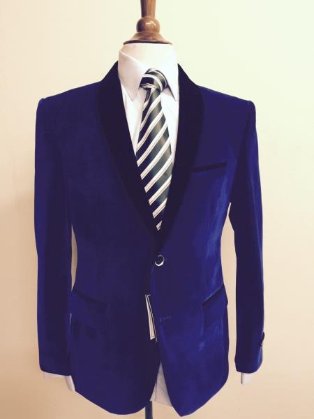 Velour Men's blazer Jacket Men's Velvet ~ Velour Fabric Dinner Tuxedo Black Lapeled – SuitUSA