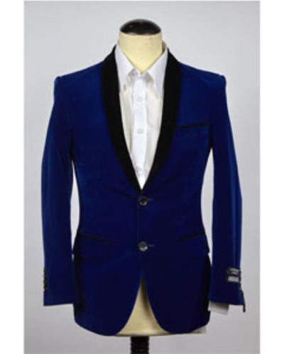 Men's Velvet Blazer velour Men's blazer Jacket Royal