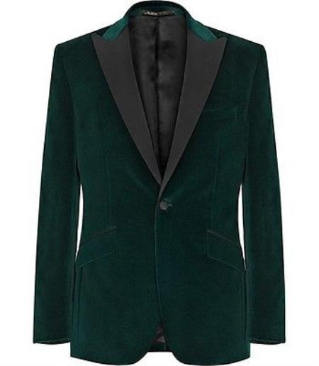 Mens Green Velvet Blazer Men Olive Green Stylish Tuxedo Sports velour Men's blazer Jackets Coat Velvet Fabric black Lapel by mensusain