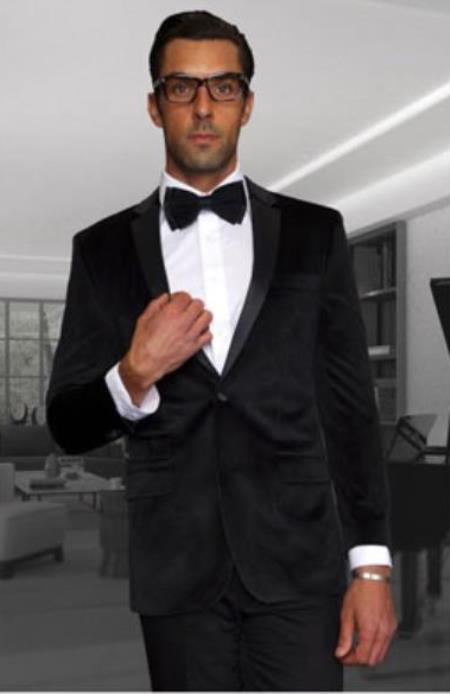 Men Black Discounted Blazer Sportcoat Velvet Fabric velour Men's blazer Jacket on Sale by mensusain