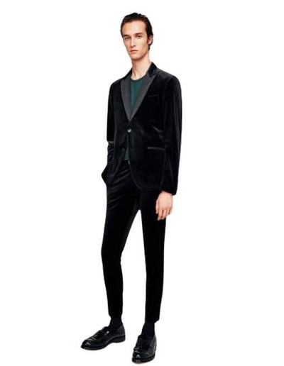 Alberto Nardoni Brand Men's black Cheap Priced Designer Fashion Dress Casual velour Men's blazer Jacket For Men
