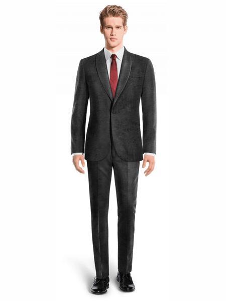 Men's Shawl Lapel Velvet Suit Black velour Men's blazer Jacket
