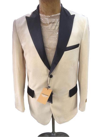 Men's Ivory Blazer Designer Fashion Dress Casual On Sale by mensitaly
