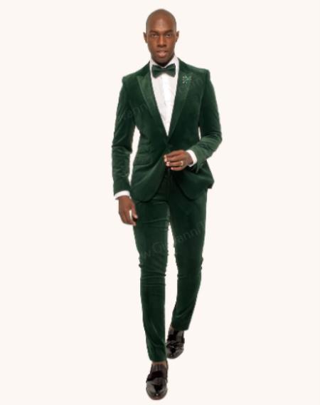 Imported Green velour Mens blazer Jacket by mensusain