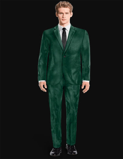 Olive ~ Sage Green Velvet Suit With Vest mensusa