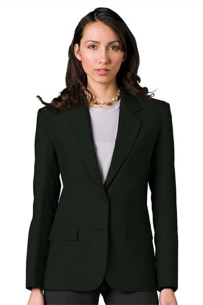 Hunter Green Polyester Polyester Women Blazer by mensusain