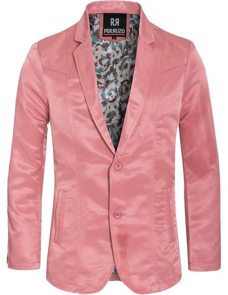 Men's Slim Fit Western Blazer Sport Coat Mauve Sacos Vaqueros Para Hombre mensusain