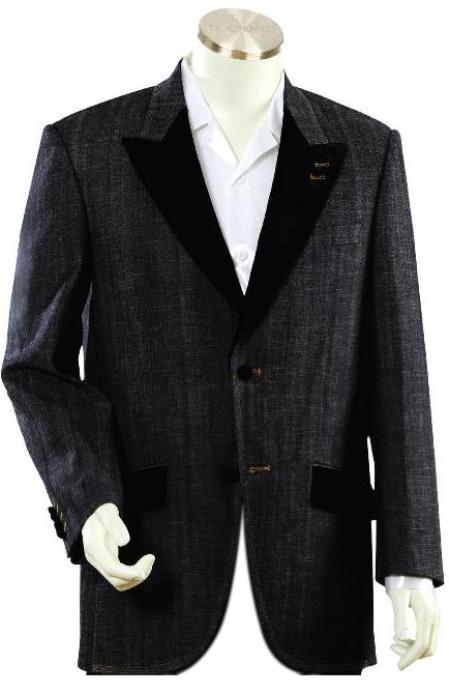 Men's Luxurious Black Zoot Denim blazer