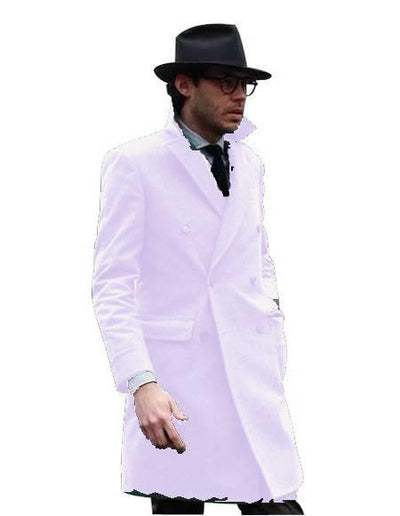 Double Breasted - Three Quarter Coat - Cashmere and Topcoat + Style# Manhattan Cream by mensusain