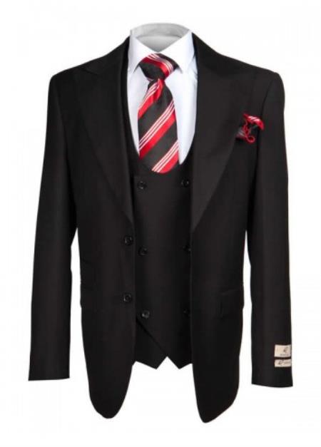 Rossiman Rossi Men’s Dress Suit - Premium Tailored Suit for Formal Occasions - Italian-Inspired Luxury Slim Fit Design by USA Men's Outlet