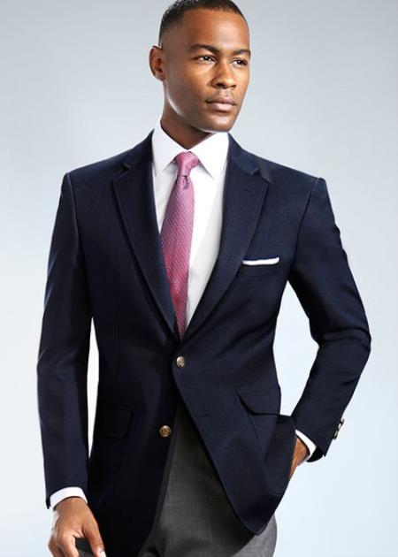 Mens Blazer Navy by MensUsain