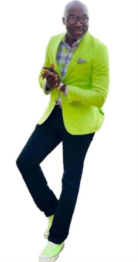 Mens Blazers Green mensusain