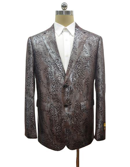 Snakeskin Blazer - Snakeskin Jacket Brown by Menssuitsatlantain