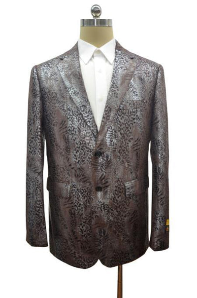 Snakeskin Blazer - Snakeskin Jacket Black ~ Brown by Menssuitsatlantain