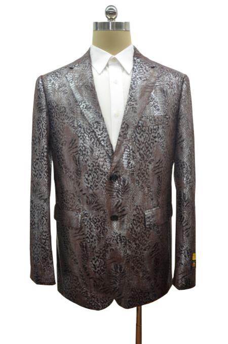 Snakeskin Blazer - Snakeskin Jacket Black ~ Brown by Menssuitsatlantain