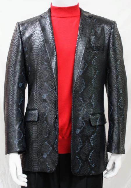 Snakeskin Blazer - Snakeskin Jacket Black