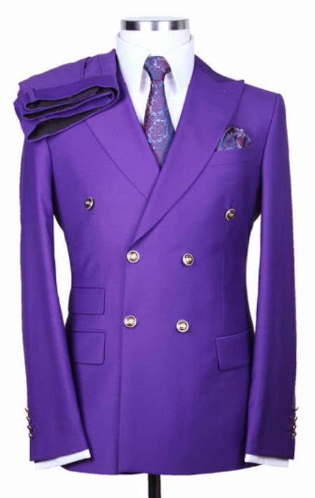 Slim Fitted Cut Mens Double Breasted Blazer by mensusain