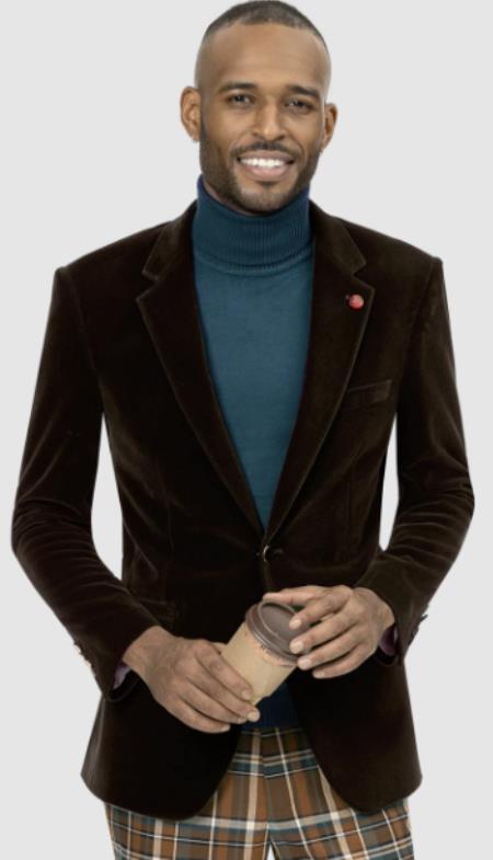 Mens Blazer Brown by Menssuitsatlanta