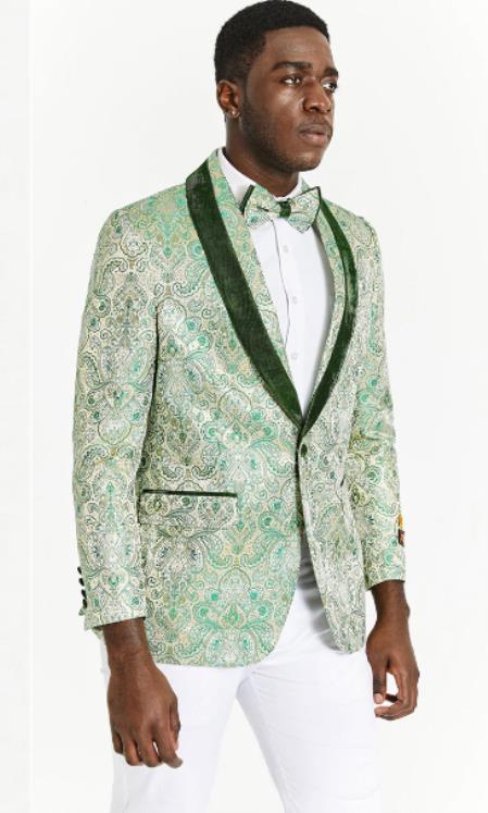 Big and Tall Dinner Jacket - Big Man Sport Jacket - Mens Blazer - Hunter Green by mensitalyin