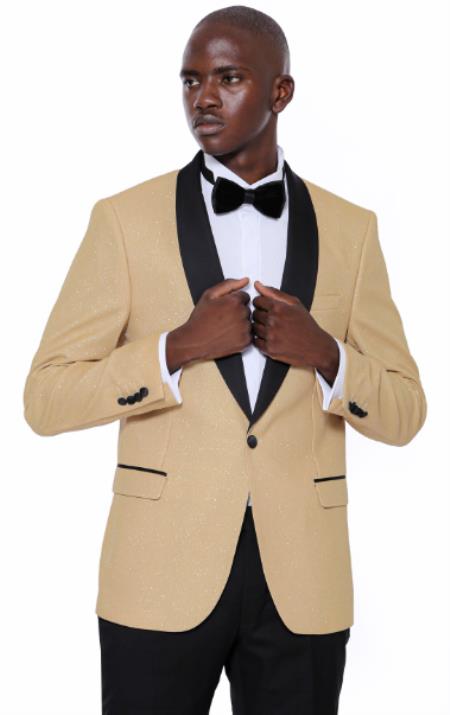 Paisley Blazers - Floral Blazer - Yellow Tuxedo Dinner Jacket mensusa