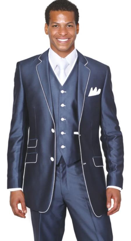 Dark Blue Prom Suit - Navy Blue Prom Suit Light Blue Prom Dress