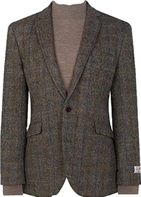 Mens 2 Button Suit Jacket Sport Coat Blazer Mid-Brown Sumburgh by Menssuitsatlantain