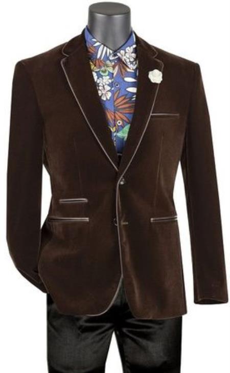 Mens Prom 2026 Party Jacket Brown Slim Fit by Menssuitsatlantain