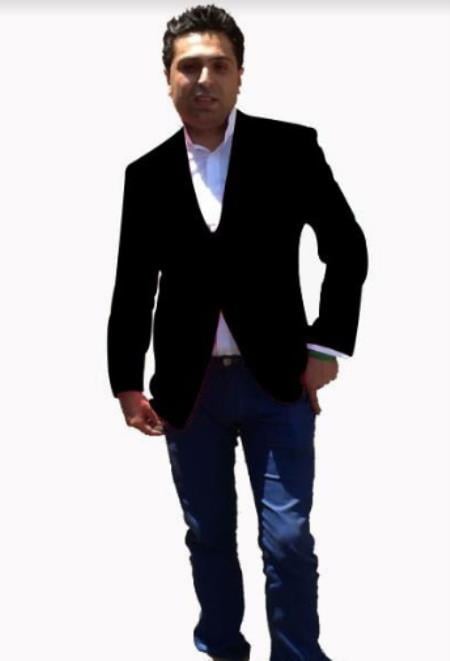 Black or Navy Blazer - Suit Jacket by mensusain