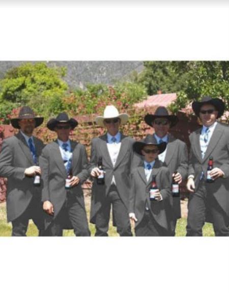 Mens Traje Vaquero Light Grey mensusain