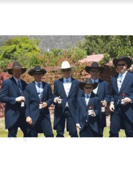 Mens Traje Vaquero Navy Blue mensusain