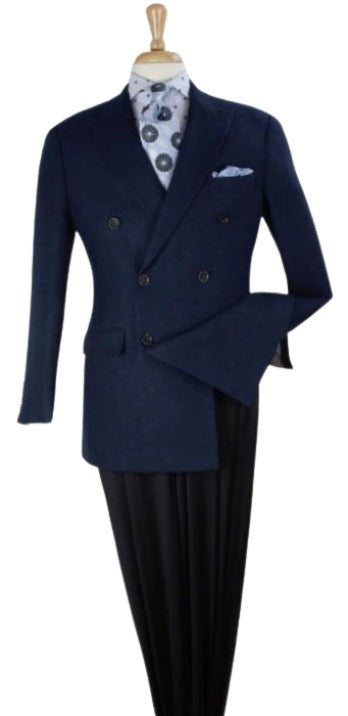 Double Breasted Navy Blazer - Big And Tall Sport Coat mensusa