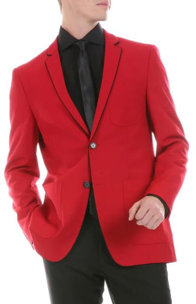 Red And Black Blazer by mensusain