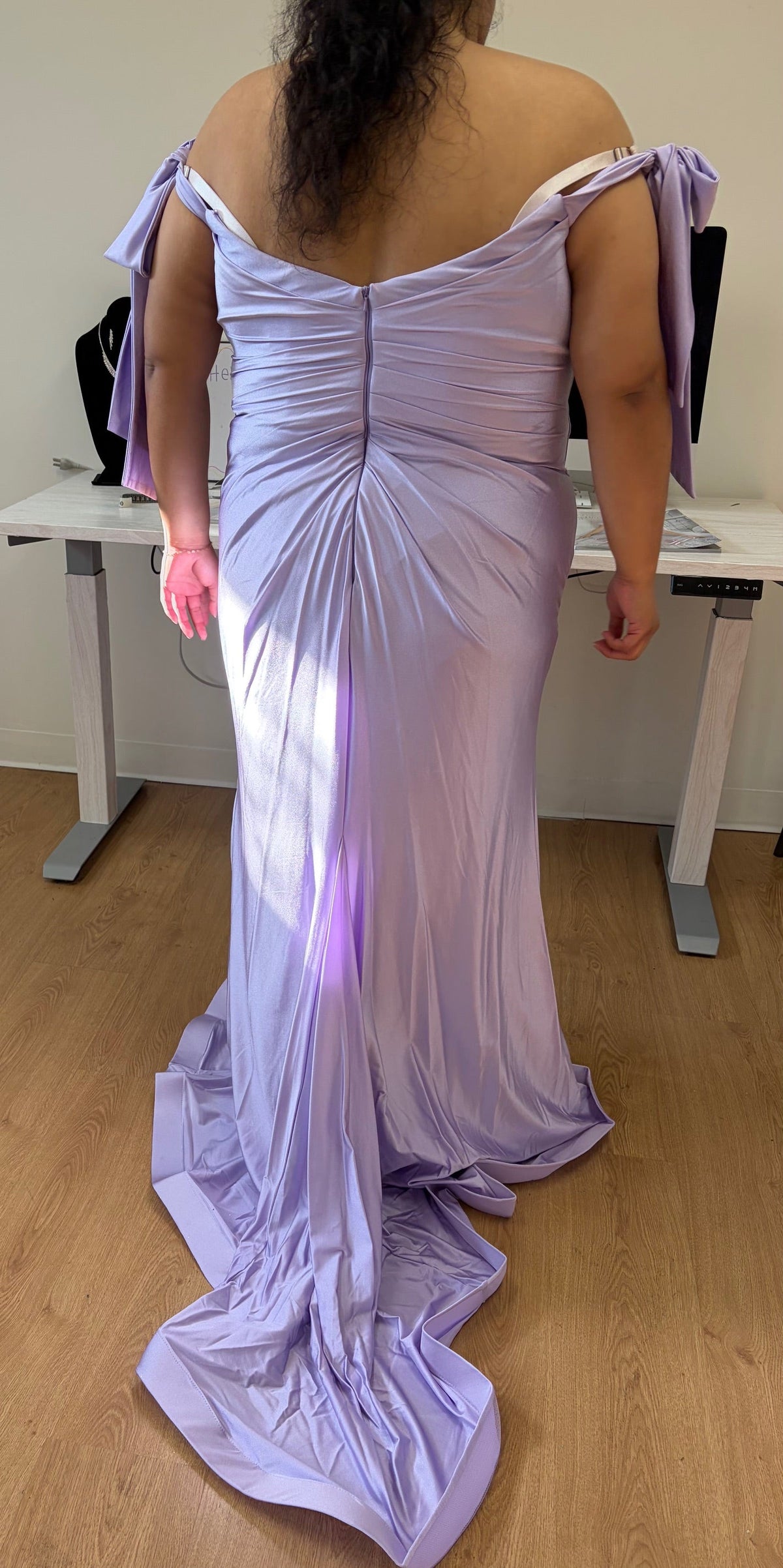 Plus Size Dress Long Simple Stretchy Evening Gown