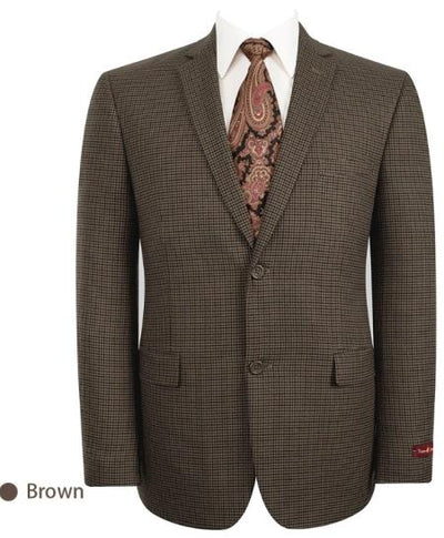 Mens Slim Fit Jacket Single Breasted Two Buttons Blazer Brown by Menssuitsatlantain