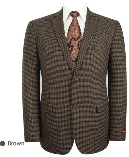 Mens Slim Fit Jacket Single Breasted Two Buttons Blazer Brown by Menssuitsatlantain