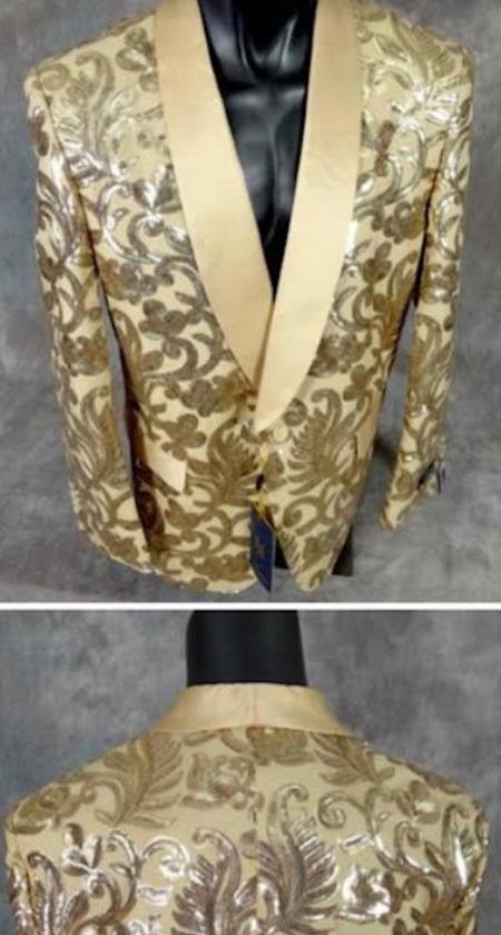 Mens Blazer Gold mensusain