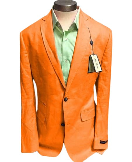 Mens Blazer - Orange Sport Coat - Summer Blazer by mensusain
