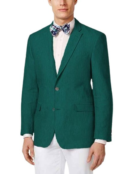 Mens Linen Blazer - Augusta-Green Linen Sport Coat - Summer Blazer mensusain