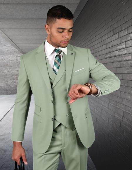 Sage Green Suits -  Light Green Suit - Summer Color Suit