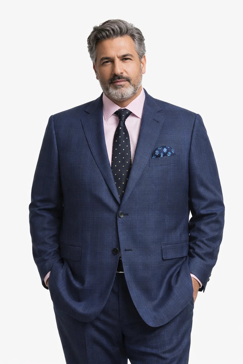 Saco Vaquero Western Sport Coat - Western Blazer Mens Two Button Classic Fit Sport Coat Blazer in Navy Blue Windowpane Plaid