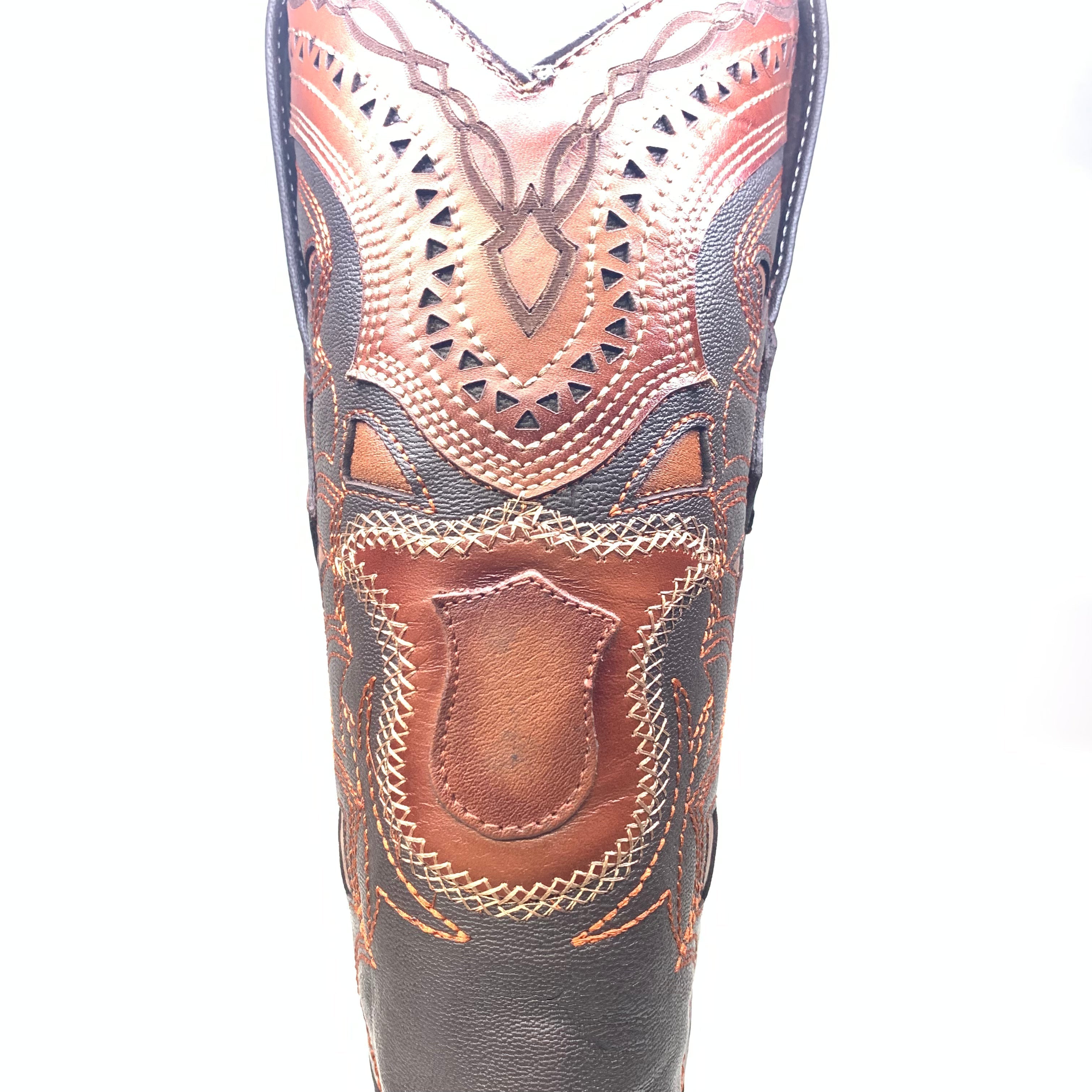 Los Altos Boots Brown Ostrich Quill Cowboy Boots by USA Men's Outlet