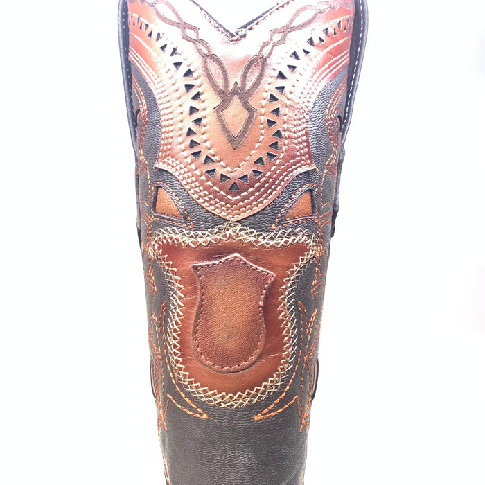 Los Altos Boots Brown Ostrich Quill Cowboy Boots by USA Men's Outlet