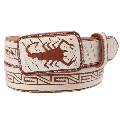 Cinto Vaquero Cuero de Vacuno Bordado