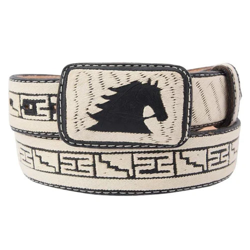 Cinto Vaquero Cuero de Vacuno Bordado