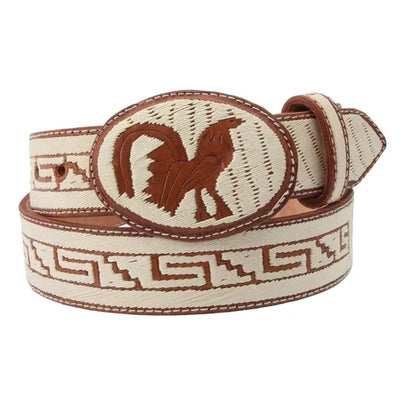 Cinto Vaquero Cuero de Vacuno Bordado