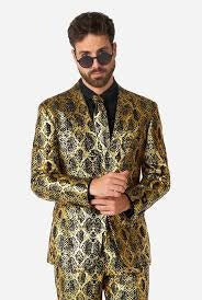 Shiny Snake - Men's suit with Snake Skin print - Snakeskin Tuxedo by Renoirin