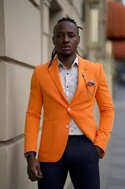 Men Tuxedo Jacket Orange Slim Fit Two Button Dinner Jacket - Men's Orange Tuxedo – SuitUSA