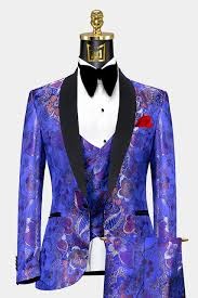 Purple and Blue Tuxedo Suit | Men's Purple Tuxedo