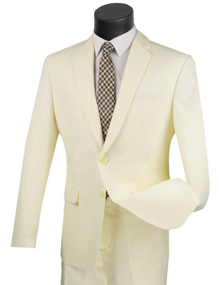 Ivory Regular Fit 2 Piece Suit by Vinci